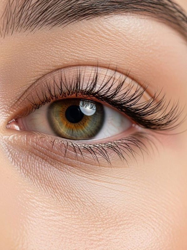 Soft natural wispy lash extensions by Nove Academy