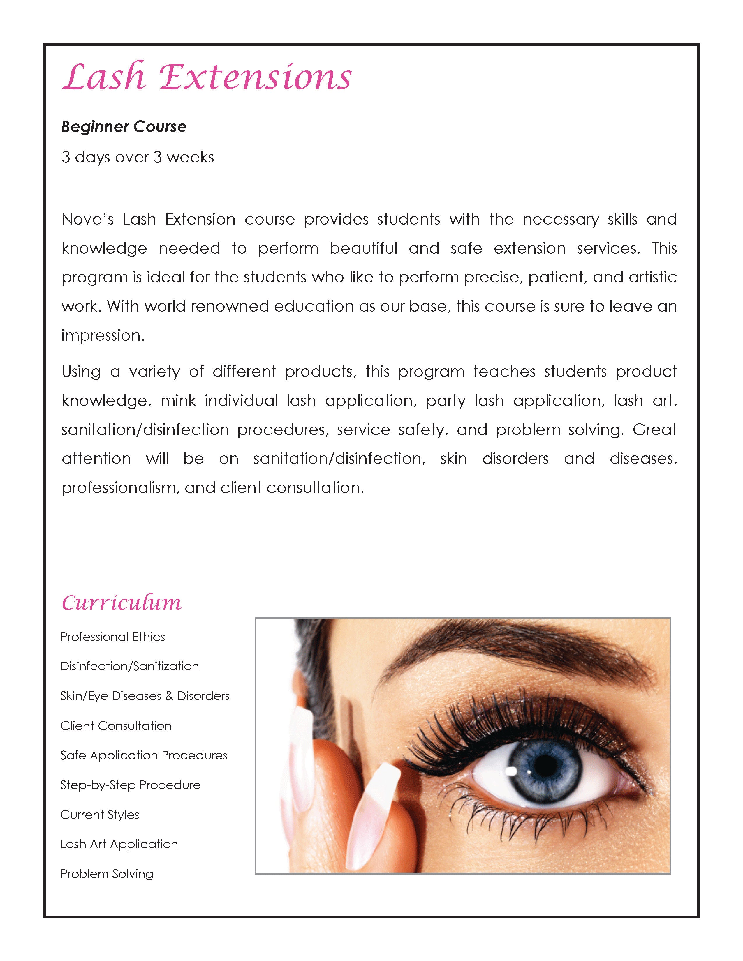 Lash Extensions Course – Nove Salon & Esthetics Wholesale Ltd